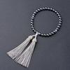 Women's Hanadama Pearl Prayer Beads with Magnetic Closure and Black Shell Pearls, Includes Prayer Bead Bag