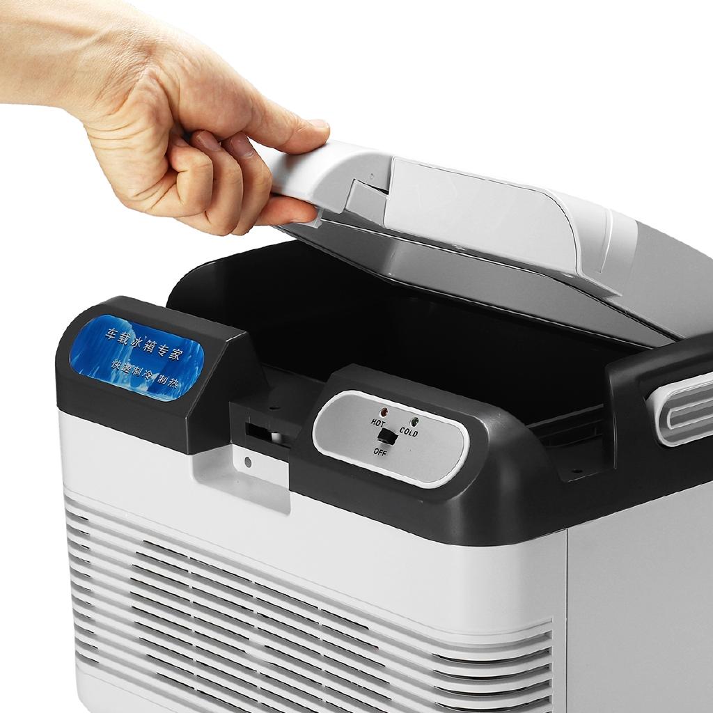 Frigorifero Mini Portatile 12V/240V 60W 12L / Scaldavivande Con 2 Metodi di Ricarica con Maniglia per Auto Campeggio Casa Frigorifero Cooler