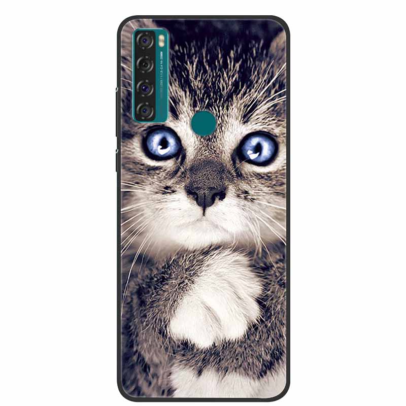 Case For TCL 20 SE Luxury Silicone TPU Soft Phone Cover For TCL 20 SE Case T671H 6.82" Funda Animal Capa Cute Shockproof Coque