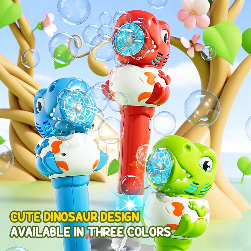 Dinosaur Handheld Bubble Machine With Led Lights Children'S Electric Bubble Gun Toys For Kids Outdoor Wedding Party Game Gifts