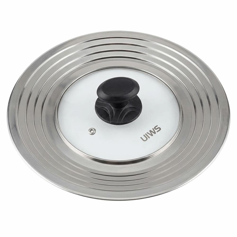 Tempered Glass Universal Pot Lid Heavy Duty Cookware Lid Frying Pan Cover Cookware Replacement Multi-use Lid