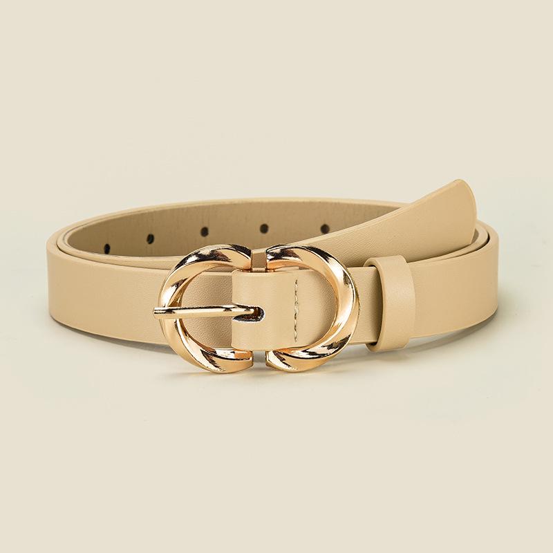 Cintura da Donna in Ecopelle PU con Fibbia Rotonda in Lega - Accessorio Casual Versatile