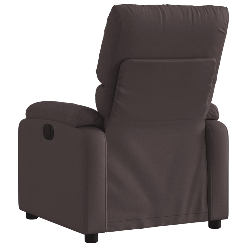Relaxation Armchair Dark Brown Fabric