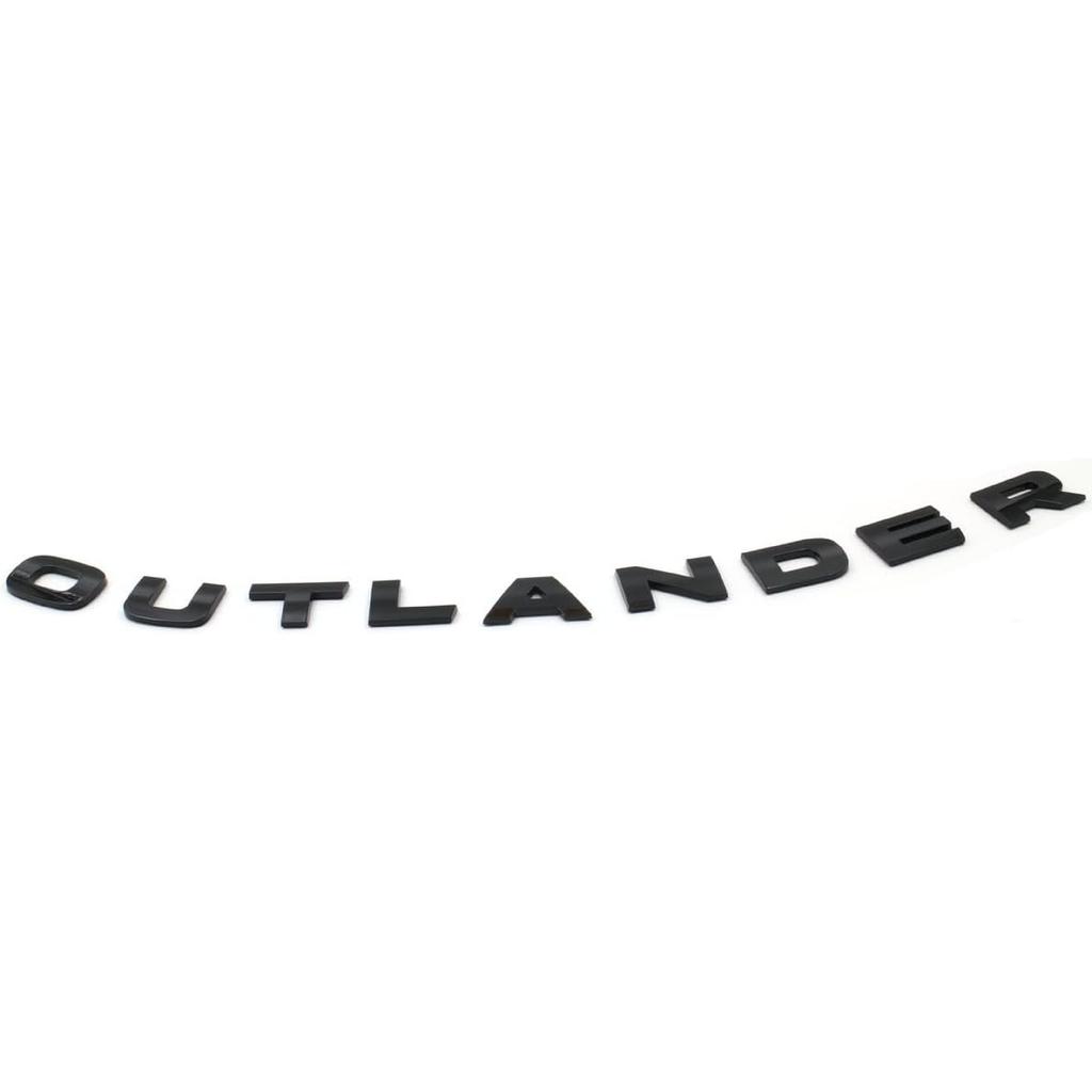Hood Emblem Gloss Black Nameplate Compatible with 2022-2024 Outlander (Gloss Black)