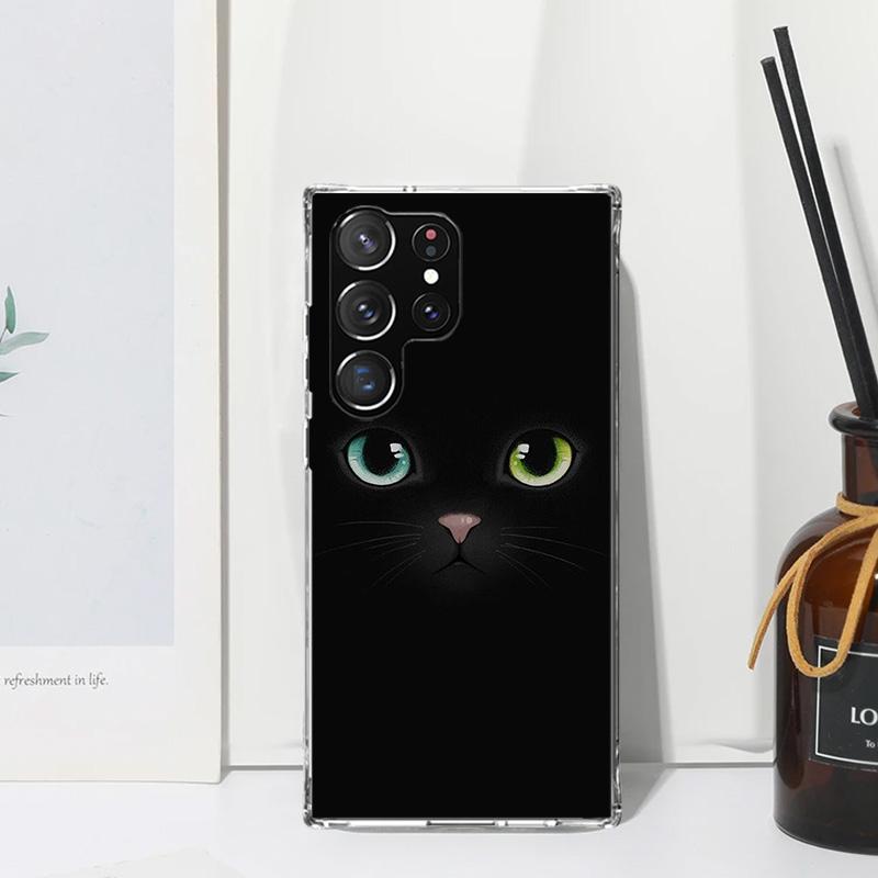 

Cat Cute Kitten Cartoon Phone Case For Samsung Galaxy S26 S25 Edge S24 FE S23 S22 Ultra S21 Plus S20 + Art Fundas Back Cover Gal Samsung S23