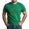 St. Patrick's Adult  Green Crew-neck Short-sleeved Printed Green Three-leaf T-shirt