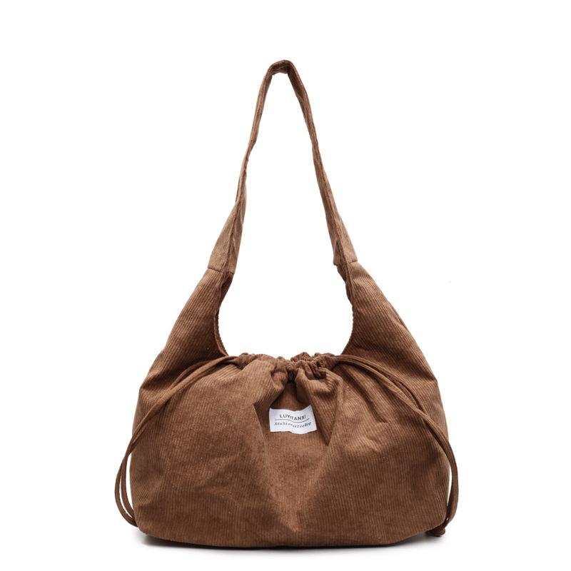 Autumn and Winter High-end Corduroy Underarm Bag for Women's Bag New Large Capacity Tote Bag Simple Shoulder Bag