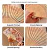 Chinese Folding Fan Bamboo Ink Wash Painting Hand Fans Traditional Oriental Fans Wedding Dance Hanfu Dress Props