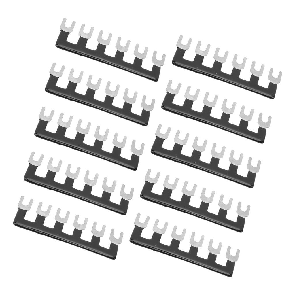 10Pcs Terminal Strip 400V 25A Red Copper Flame Retardant PVC Fork Type Terminal Blocks for Appliance Industry Power TB