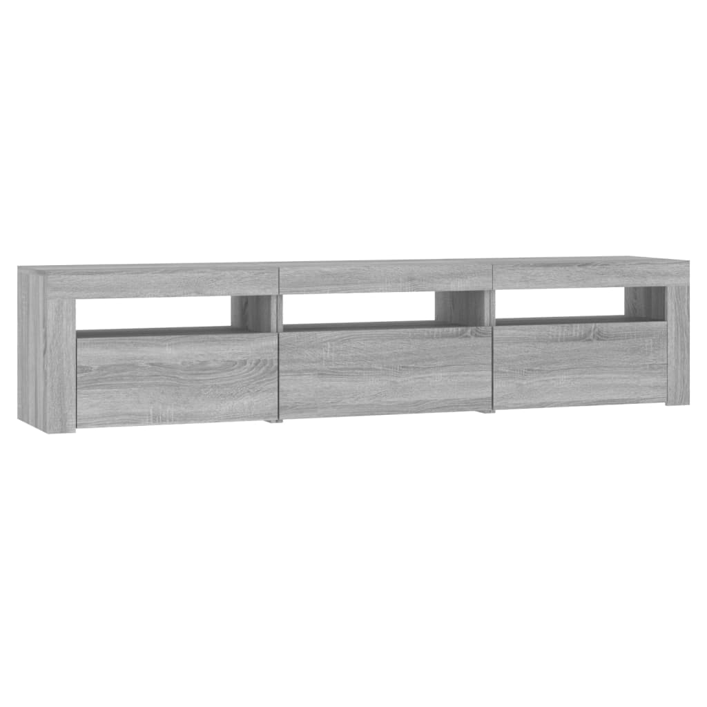 Vidaxl TV Cabinet with LED Lighting, Sonoma Grey, 180X35X40 Cm
