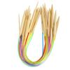 18pcs Wood Circular Knitting Needle Set Colorful Plastic Tube Knitting Tool Set Home Craft