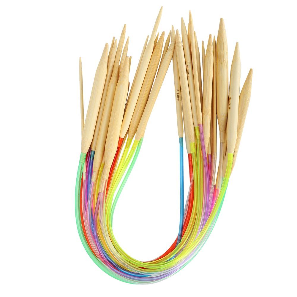 18pcs Wood Double Point Knitting Needles 2mm - 10mm Sizes Knitting Tool Set  For Weave