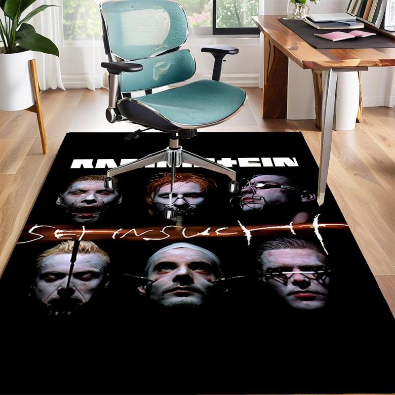 1pc Rammstein3 Design Area Rug - Non-Slip, Soft & Cozy Floor Mat for Living Room, Bedroom, Office - Indoor/Outdoor Decorative Carpet