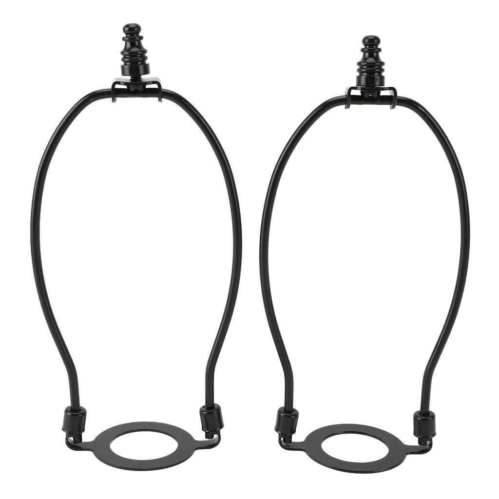 2Pcs Adjustable Lamp Shade Harps Holder Kit with E26 Light Base Metal Lampshades Holder for Table an