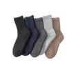 Men's Autumn and Winter New Products Thick Warm Solid Color High Like Rib Hair Ring Tube Socks