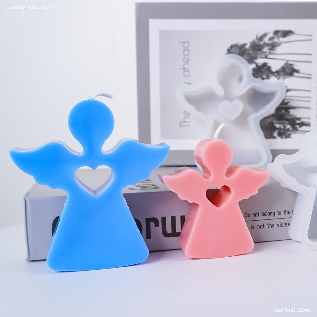 New Arrival Angel Design Silicone Mold Chocolate Lollipop Cake Decor Mould Easter Aroma Candle Resin Concrete Molds Home Decor