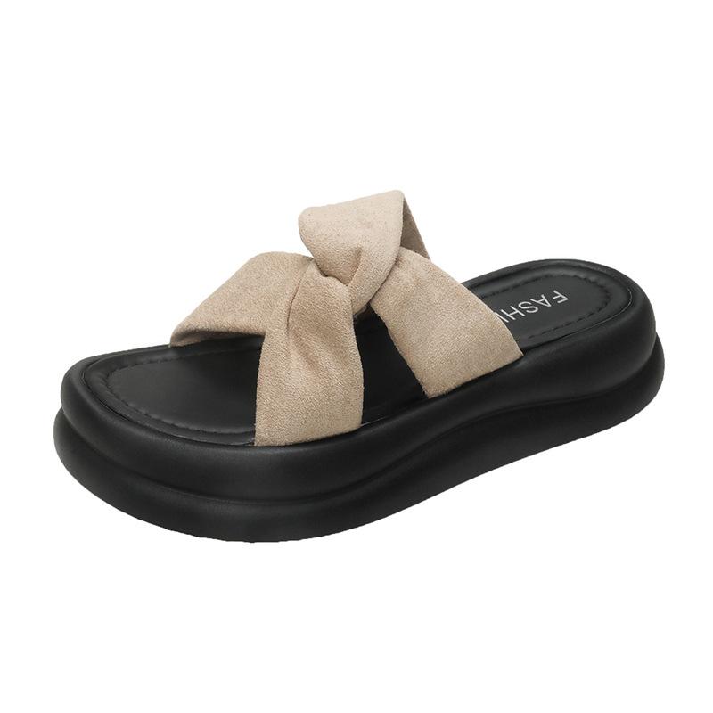 Platform Slippers Women Wear Fashion 2025 New Summer Medium and Increase The Temperament of Casual Flip-flops Casual Flip-flops
