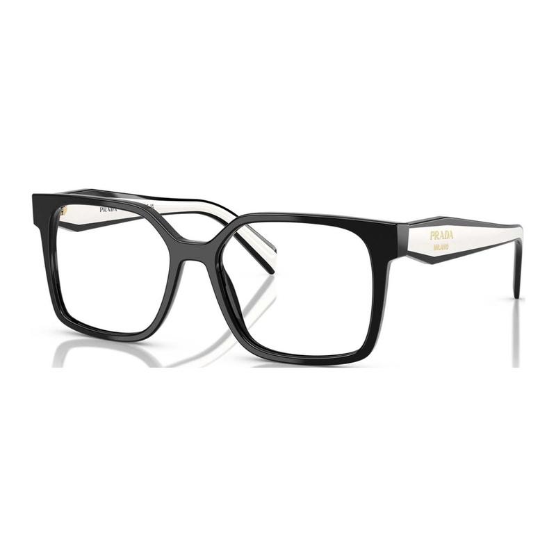 Prada Brand Logo Acetate Square Optical Frame Women s Black