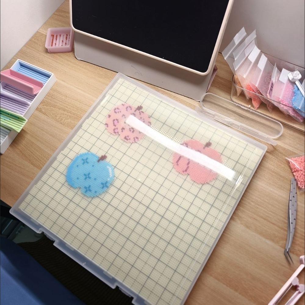 Latch Lid Bead Storage Box Hinged Lid Plastic Craft Organizer  For Perler Beads