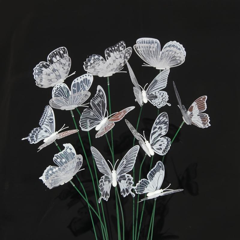 10pcs PVC Garden Stakes Realistic Butterfly Decor Wedding Outdoor Home Decor Wedding Decorations Rustic Charm Durable Decoration