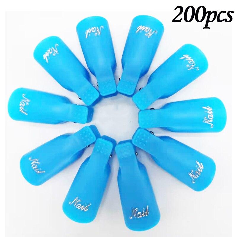 50/100/200ks gelových odstraňovačových obalů Plastový odstraňovač laku na nehty Clip Art Soak Off Cap Tipy na čištění nehtů na prsty Nástroje