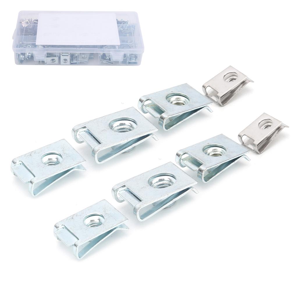 160Pcs UClips Chimney Nut 304 Stainless Steel Fastener M4 M5 M6 M8 for Motorcycle Car