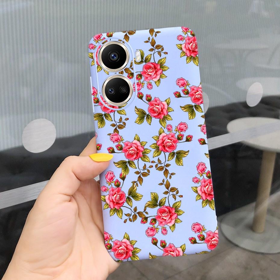 Cute Silicone Case For Huawei Nova 10 SE 2022 Fashion Girl Flower Phone Case For Huawei Nova 10 Pro Nova10 10Pro Soft Back Cover