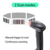 Handheld 1D 2D QR Barcode Scanner USB Kabelgebundener Barcode-Leser Manuell Kontinuierliches Scannen CMOS-Bildsensor Unterstützt Papier