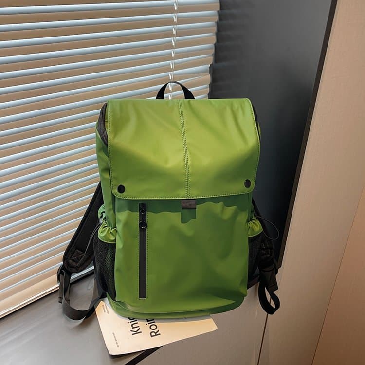 

Nylon Flip Backpack Men s and Women s Computer Backpack зелений