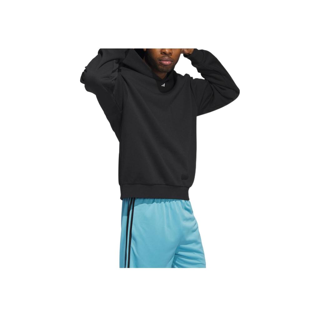 Adidas Solid Color Basketball Hoodie Men Hoodie Black IA1998