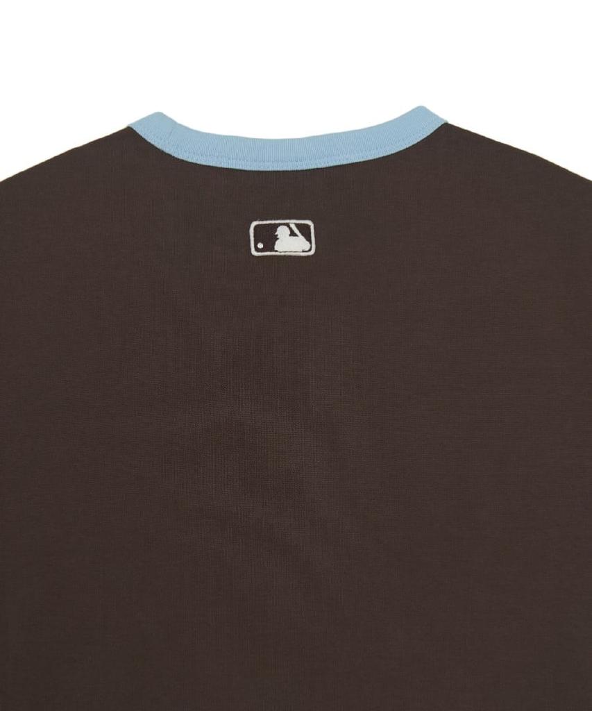 Emelbi Letter Graphic Regular Fit Ringer T-Shirt Sf (D.Brown)