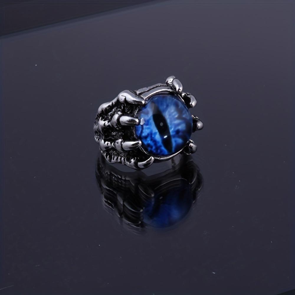 Bagues Réglables Personnalité Rétro Œil Maléfique Griffe de Dragon Griffe de Loup Ouverture Réglable pour Hommes Halloween Punk Style Sombre Bijoux de Doigts Cadeaux