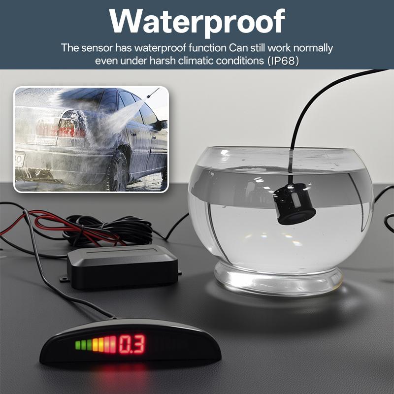 Car Parking Sensor Parking Kit LED Display 22mm 4 Sensors Backlight Reverse Backup Radar Monitoring System 8 Colors 12V