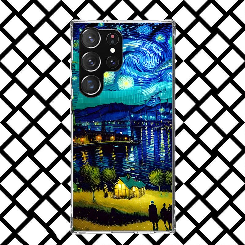 

Starry Night Van Gogh Art Phone Case for Samsung Galaxy S26 S25 Edge S24 S23 Ultra S22 Plus S21 FE S20 + Soft Cover Print Fundas Samsung S21 FE