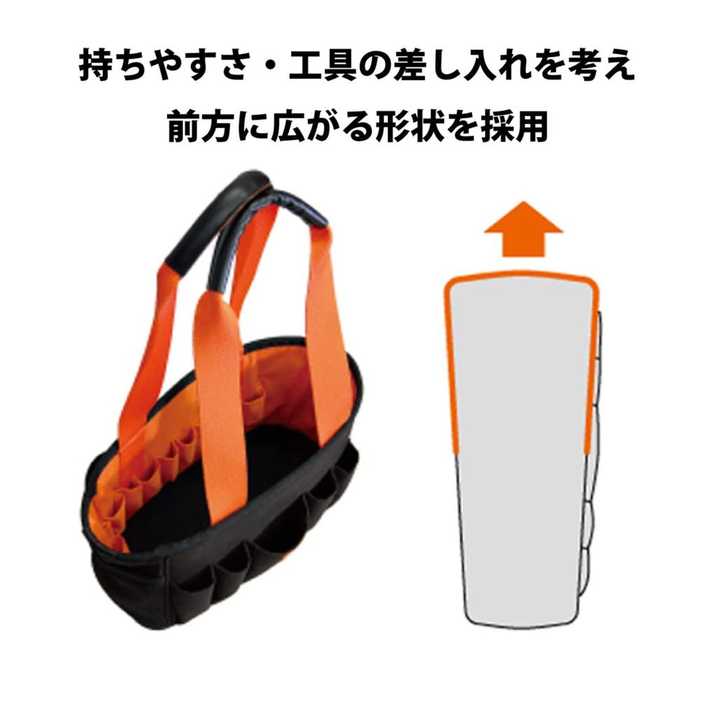 Fujiya Waistline Series Cloth Tote Bag with a Strong EVA Embossed Bottom Electrician's (TT-M)