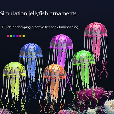 Silicone Small Simulated Jellyfish for Odorless Fish Tank Decoration