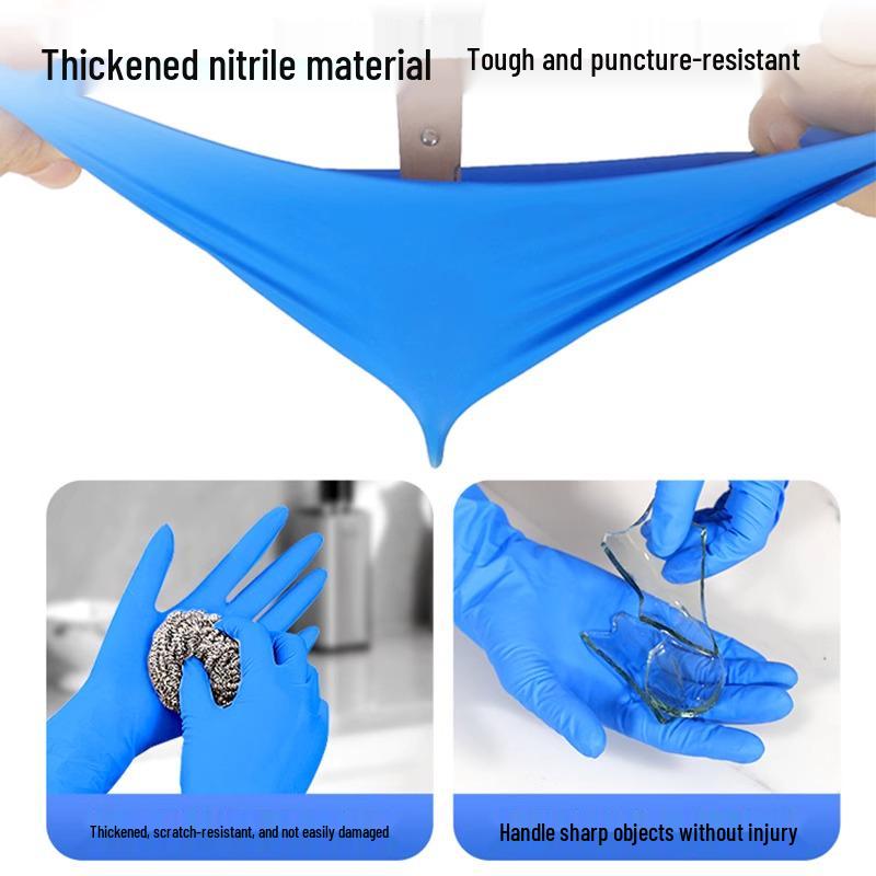 Durable Waterproof Nitrile Latex-Free Disposable Kitchen Gloves