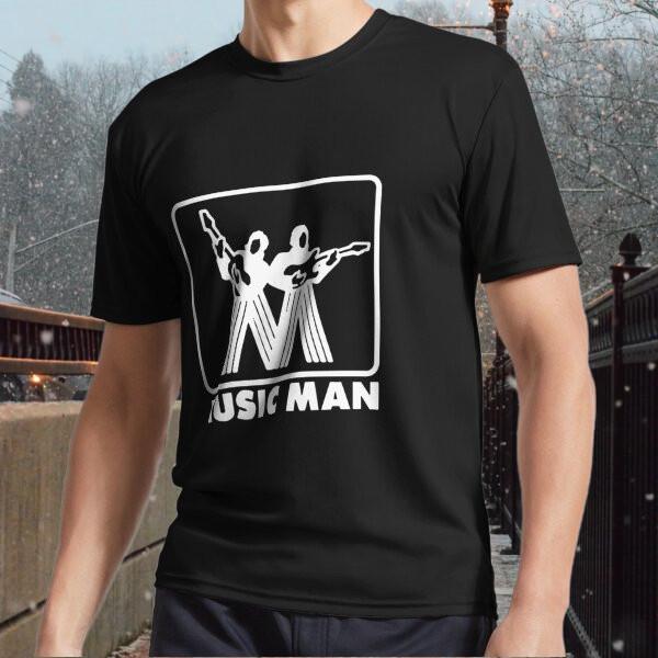 

New Music Man white logo Active T-Shirt Logo Men s T-shirt funny size S to 5XL 4XL