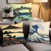 Art The G-Great W-Wave Off K-Kanagawa  Pillow Case Office Cushions Suitable For Sofa Car Bedroom Decorative Cushion Cover