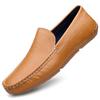 Men's Large Cowhide Leather Slip-On Driving Moccasins - Casual Spring Loafers
