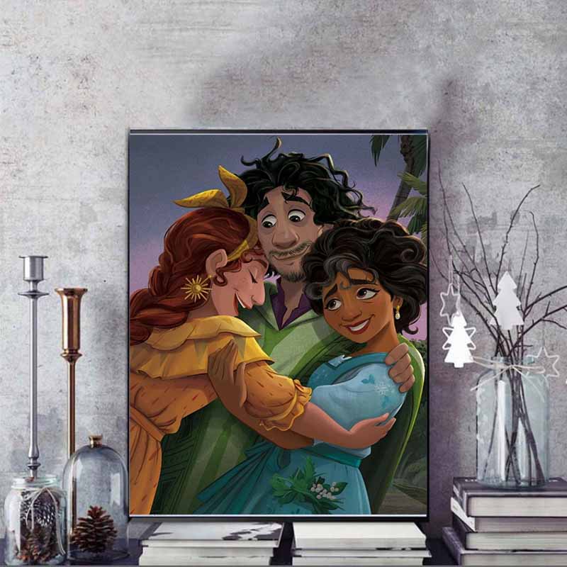 Disney Diamond PaintingA Heartwarming Scene of Bruno and His Siblings From Full House of Magic Cartoon Mosaic Diamond Cross-Stitch DIY GiftHome Decor