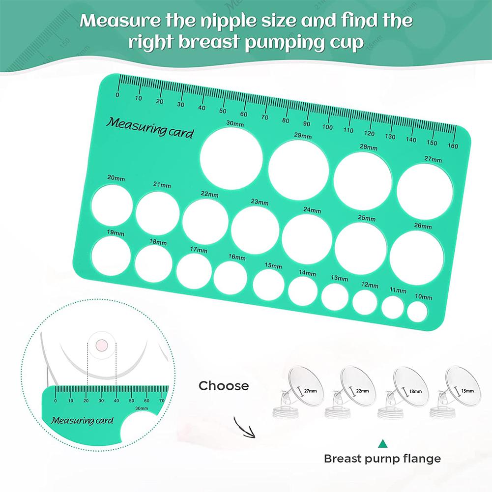 Silicone Nipple Measuring Card Smooth Flange Measurement Tool Soft Safe Lightweight Perfect Gift Nontoxic Feeding Supplies
