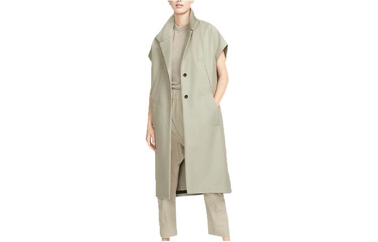 Nike Trench Coats Women s Stone Color Lapel Moderate DH2957-230 S