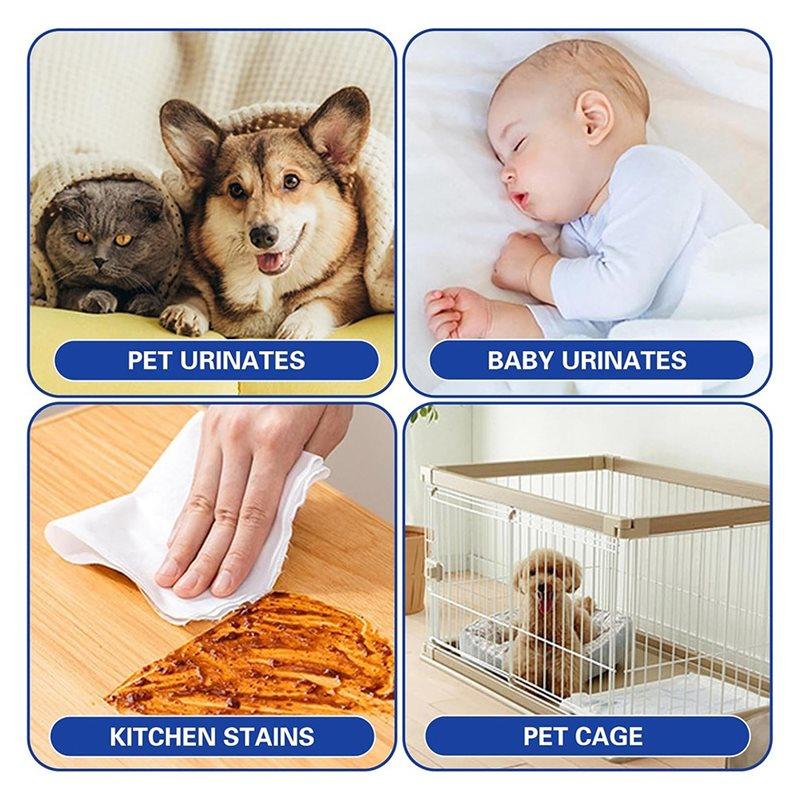 M-Modern-For Dogs 100Pcs Disposable Pet Urine Absorbent Sheets Water& Urine Absorbent Paper For Quickly Absorbs& Locks Cleaning