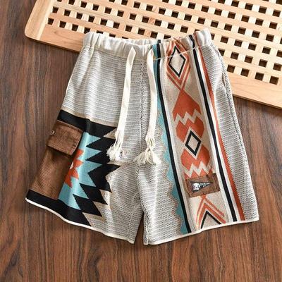Men's Casual Summer Literary Style Shorts - Breathable, Loose, Straight, Beach-Ready