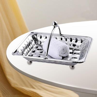 Stainless Steel Towel Organizer Tray Napkin Trays Rustproof with Handle Multipurpose Storage