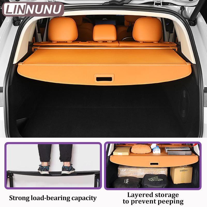 LINNUNU Trunk Cover Luggage Carrier Curtain Black Retractable Cargo Cover For Leapmotor C10 Car Trunk Cargo CoverProtect Privacy