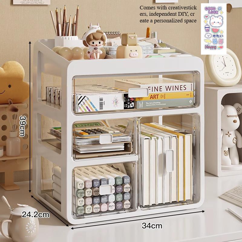 Drawer Desktop Organizer, Organizer Drawers, Desk Stationery Organizer, Multifunctional Dustproof Large Capacity Office Shelf