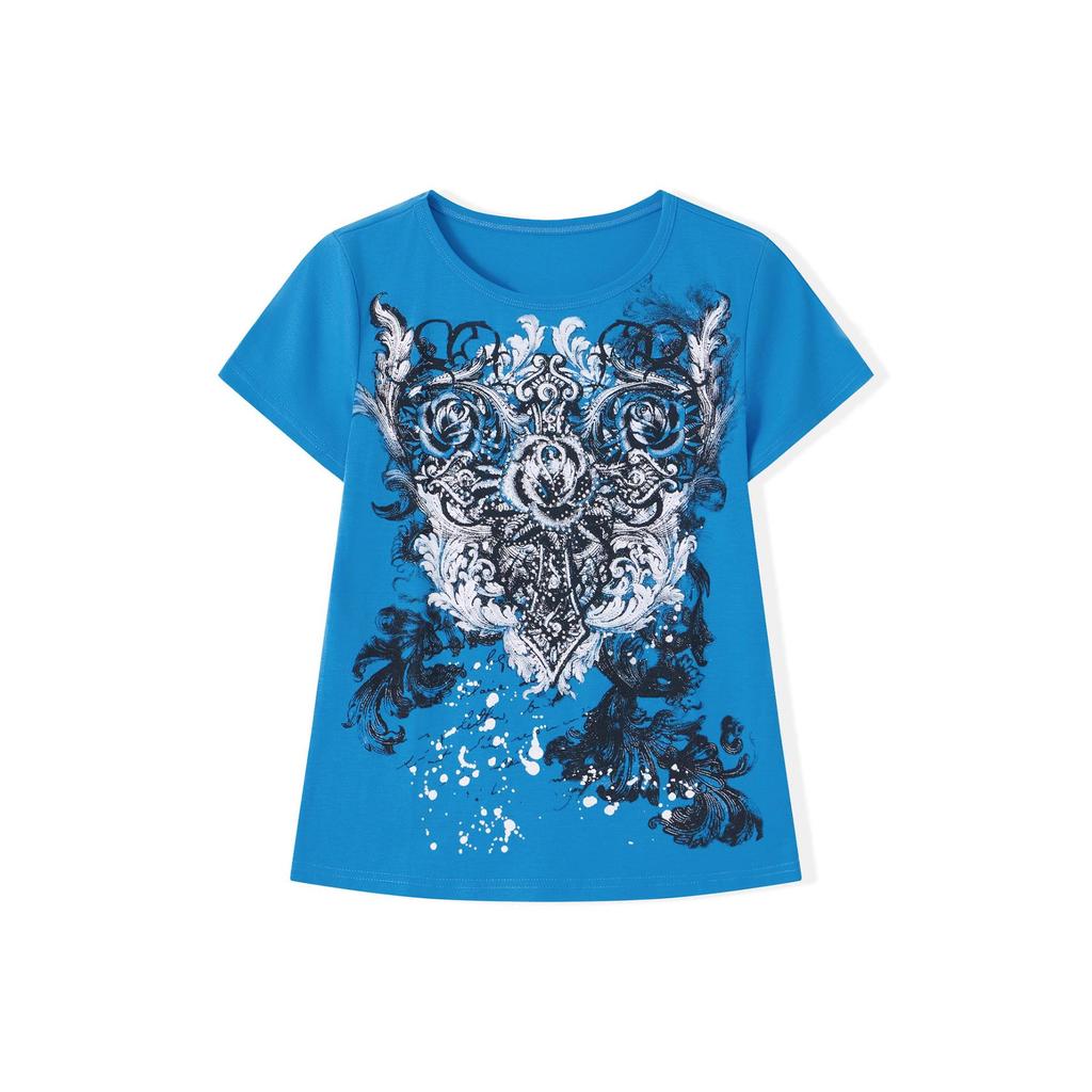2026 Y2K Slim-Fit Short-Sleeve Print Top T-Shirt: Stylish European & American Retro Fashion for Women