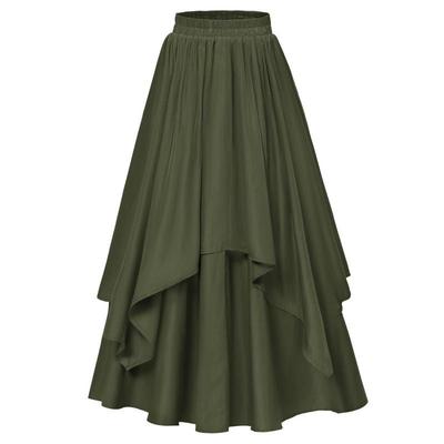 Gonne estive primaverili casual con stampa a tinta unita da donna